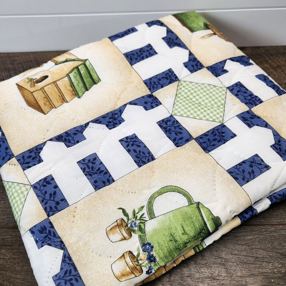 Home Collection Twin Americana Quilt Garden Design Cottagecore New